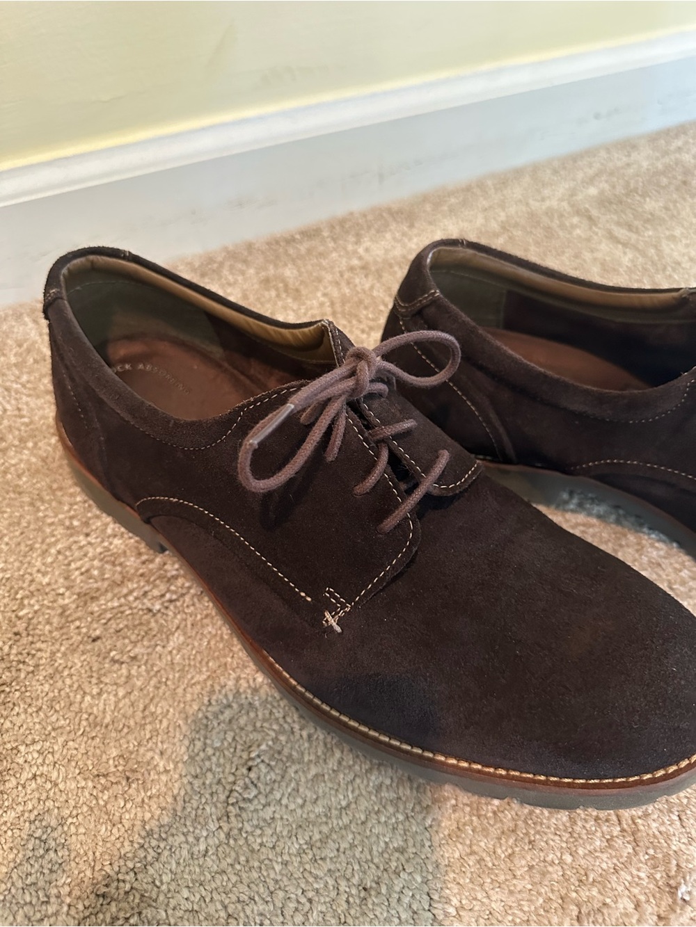 Rockport Men's Dark Brown Suede Derby Shoes